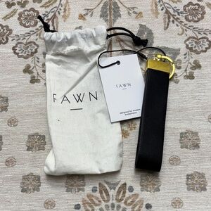Fawn Design Black Keychain with Gold Accent